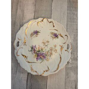 Vintage KPM Porcelain Decorative Plate With Floral Design & Gold Accents 10"